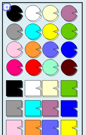 Palette showing two stacked reps (stack level 2)