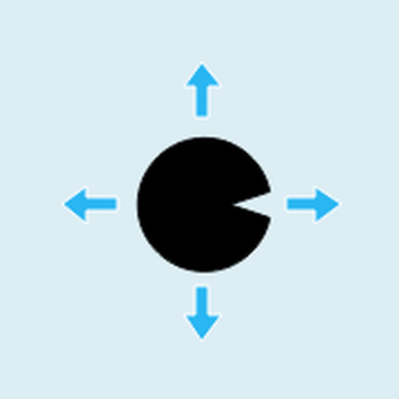 Close-up of four hover arrows around a board representative